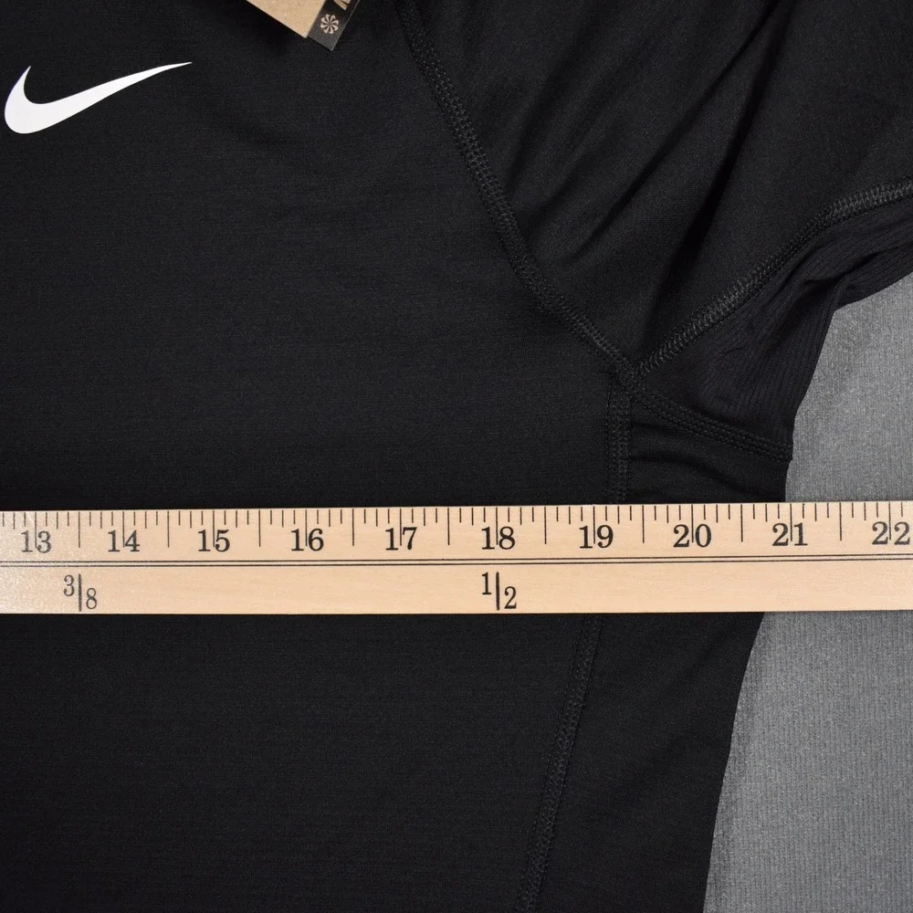 Nike Pro Mens Coldgear Mock Neck Long Sleeve Shirt Large Black NWT DH4806